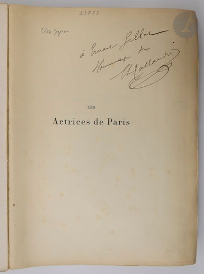 null [THÉÂTRE] - COLLECTIF.
Les Actrices de Paris.
Paris : Librairie Artistique H....