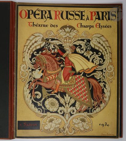 null [BALLETS RUSSES].
Ensemble de 2 volumes in-4 de programmes de ballets russes...