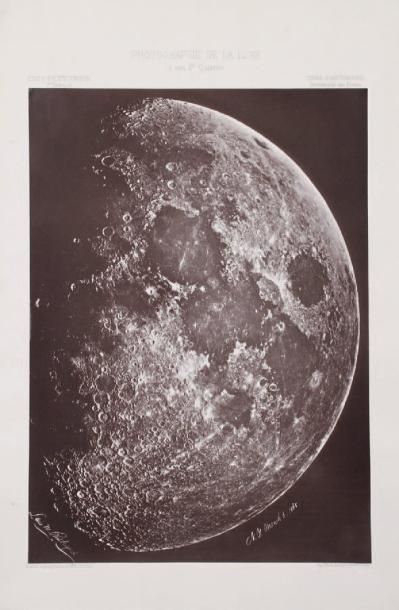 Lewis Morris Rutherfurd (1816-1892) Photographie de la lune à son 1er quartier. 1865....