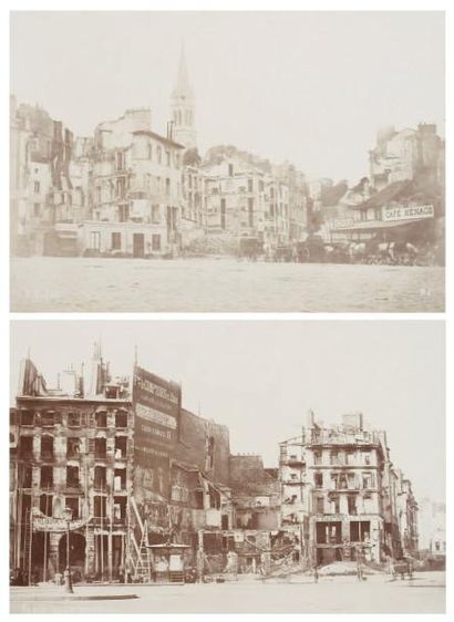 Ruines de Paris. Mai 1871. Tuileries. Hôtel de Ville. Docks de la Villette. Arsenal....