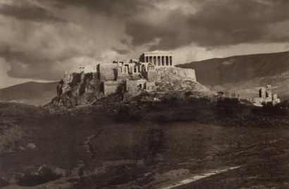 Frédéric Boissonas (1858-1946) L'acropole d'Athènes. c. 1900. Epreuve argentique...