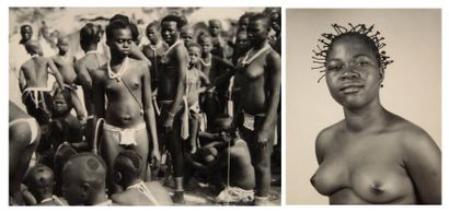 null République Centrafricaine, c. 1930. Bangui. Monuments. Types ethnographiques....