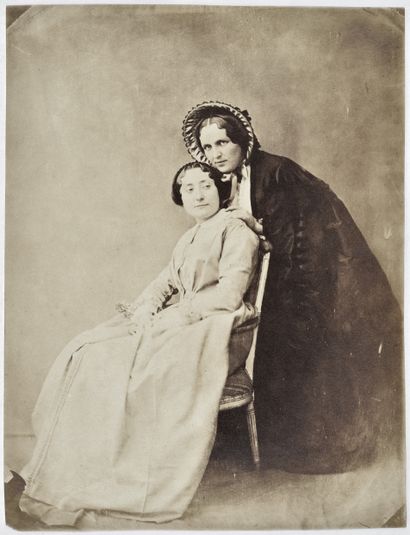 null Photographe non identifié 
Groupes. Scénettes. Peintre et son modèle, c. 1860....