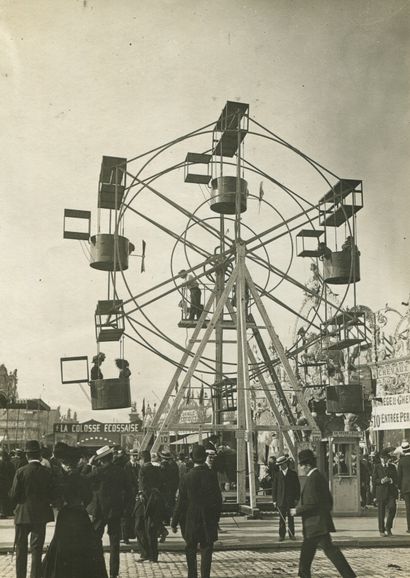 null Charles Delius (1877-1962) 
Fêtes foraines. Paris. Vienne, c. 1910. 
Manèges....