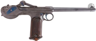 null Beau pistolet « Borchardt C-93 », huit coups, calibre 7,65 mm à percussion centrale.

Canon...