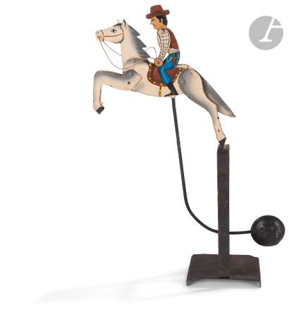 null The rocking cowboy

Articulated subject in polychrome sheet metal. Mounted on...