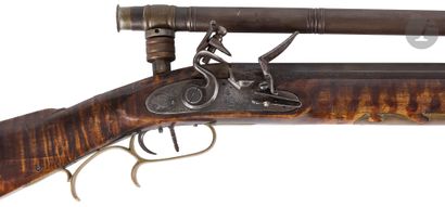 null Longue carabine de chasse à silex des Plaines, type Kentucky.

Canon de 117...