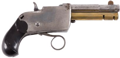 null Rare pistolet à répétition à système « Marius Berger », calibre 8 mm Berger.

Canon...