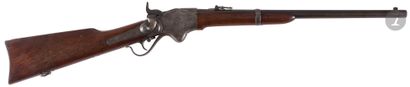 null Historique et étonnante carabine de selle Spencer modèle 1865 à répétition,...