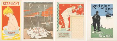 null Les Maîtres de l'affiche Art Nouveau. Lot de 10 planches. Belge et divers. N°...