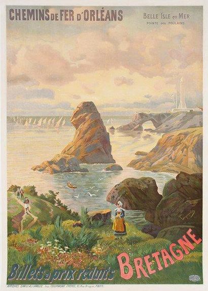 TANCONVILLE Bretagne - Belle-Ile en Mer. Imp. Courmont, Paris. Entoilée. B.E. 106...