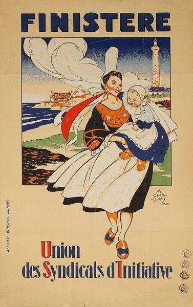 CHABAY Finistère, 1948. Affiches Bargain, Quimper. Non entoilée. A.B.E. (déchirures...