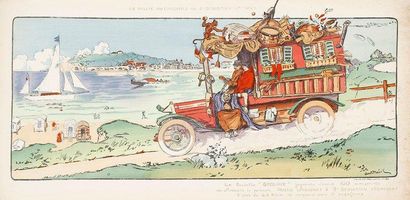 AURO-NEVIL Le Rallye Automobile de St Sebastien, 1912 - La roulotte grégoire gagnante...
