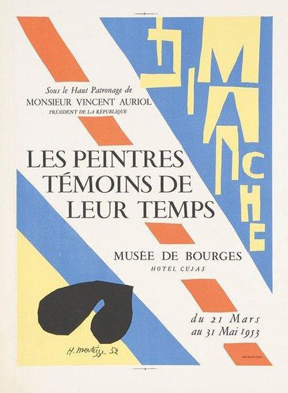Heni MATISSE Les peintres témoins de leur temps, 1953. Affiche originale. Imp. Mourlot,...
