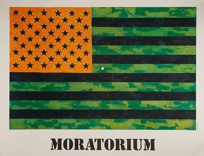 Jasper JOHNS Moratorium - New York, Leo Castelli Gallery, 1969. Impression offset....