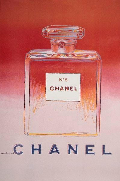 Andy WAHROL Chanel N°5 rouge-rose, 1997. Entoilée. B.E. 160 x 120 cm