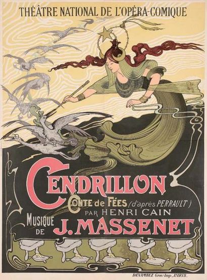 Emile BERTRAND dessinateur & DEVAMBEZ graveur-imprimeur Cendrillon au Théâtre National...
