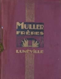 MULLER Frères Lunéville Importante lampe champignon à pied balustre et chapeau en...