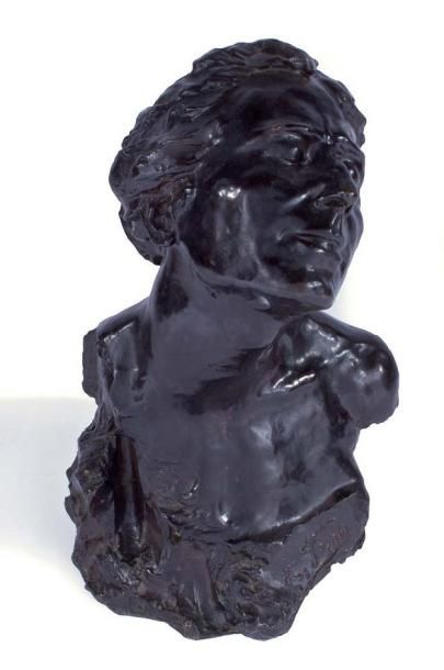 Alfredo PINA (1883-1966) Amour et chagrin Sculpture en bronze à la cire perdue, patine...