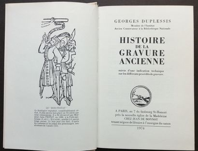 null [ART DE LA GRAVURE]
7 ouvrages sur la gravure.

*Histoire de la Gravure Ancienne.
Par...