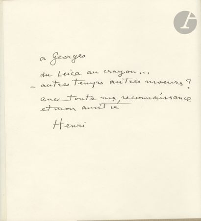  CARTIER-BRESSON, HENRI (1908-2004) [Signed] Trait pour trait. Les dessins d'Henri...