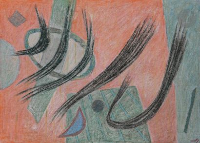 null Henri GOETZ [franco-américain] (1909-1989)
Composition
Pastel sur toile.
Signé...