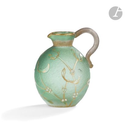 DAUM NANCYJug with ovoid body and a detached...