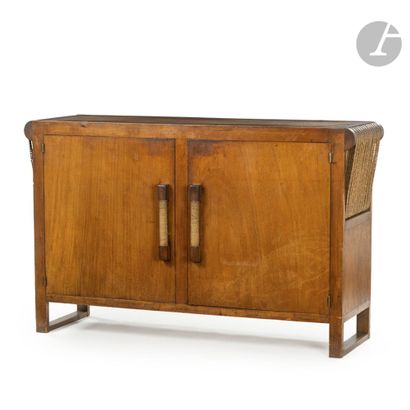  MODERNISTIC POST-GERREW WORKBuffet with two full doors in fir and fir veneer. The...