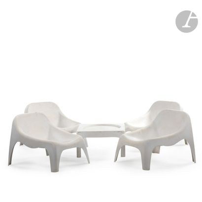 null WORK OF THE YEARS 1970 IN THE TASTE OF MARC BERTHIER (BORN IN 1935
)Garden furniture...