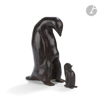 null NICOLE CANE (XXth-XXIst CENTURY
)Emperor penguin and his cub, copy n°
2/8Sculpted
group
....