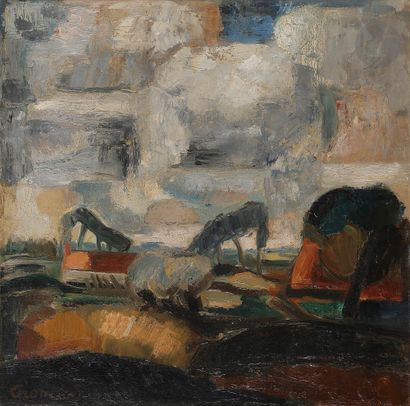  Marcel GROMAIRE (1892-1971) Paysage d’été, 1914 Huile sur toile. Signée et datée...