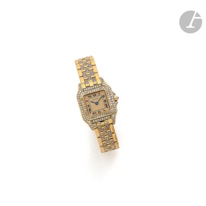null CARTIER Panther. Circa 1990

N° 9669198229

Ladies' 18K (750) gold wristwatch,...