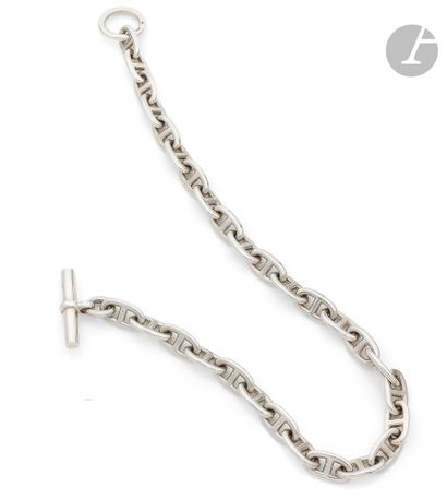 HERMÈS 
Necklace Anchor chain in silver links....