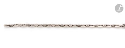 HERMÈS 
Silver bracelet, articulated with...