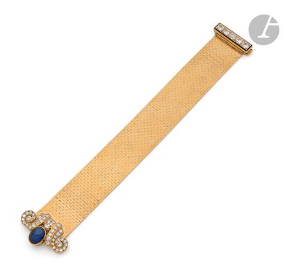 null VAN CLEEF & ARPELS

18K (750) gold ribbon bracelet, Ludo Briquettes or Paillasson...