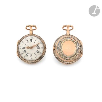 null CHATENAY à Versailles. Vers 1790

N° 271

Montre de poche en or 18K (750), cadran...