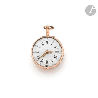  GRAHAM in London 
N° 189 
18K (750) gold striking pocket watch, white enamel dial,...