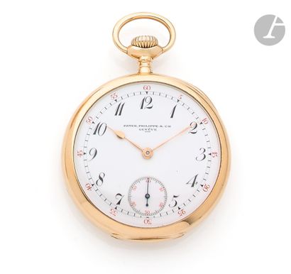 null PATEK PHILIPPE. Circa 1920

N° 400446

18K (750) gold pocket watch, white enamel...