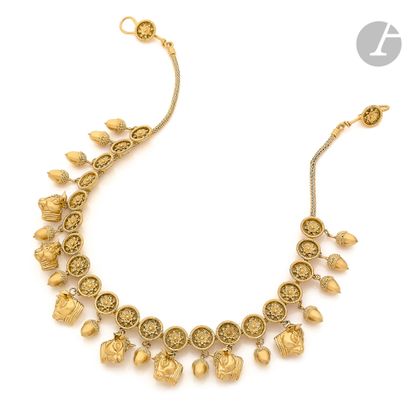 ZOLOTAS 
Braided necklace in 18K (750) gold,...