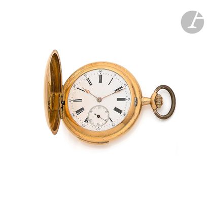 null ANONYMOUS. Circa 1900

N° 96718

18K (750) gold pocket watch with minute chime,...