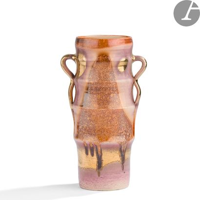 JEAN BESNARD (1889-1958) Haut vase cylindrique...