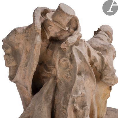  CARL MILLES (1875-1955) Le baiser volé, le modèle conçu vers [1899] Sculpture. Épreuve...