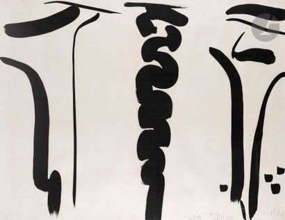 null Olivier DEBRÉ (1920-1999)
Sans titre, 1985
Encre de Chine sur papier Canson.
Signée...