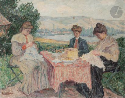 null Henri ROUSSEL-MASURE (1863-1919)
Madame Claude Monet, Madame Marcel-André et...