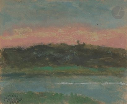 null Marc MOUCLIER (1866-1948)
Chemin de campagne - Coucher de soleil, 1946
2 huiles...