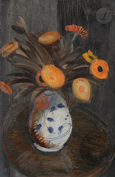 null Léopold LEVY (1882-1966)
Bouquet de soucis
Huile sur toile.
Signée en haut à...