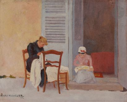 null Marc MOUCLIER (1866-1948)
Les Ravaudeuses, 1892
Huile sur toile.
Signée et datée...