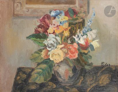 Adolphe FEDER (1886-1945) Vase de fleurs...