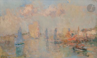Albert LEBOURG (1849-1928) La Rochelle, bateaux...