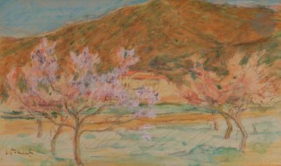 null Louis BAUSIL (1876-1945)
Paysage.
Aquarelle et crayon.
Signée en bas à gauche.
12,5...